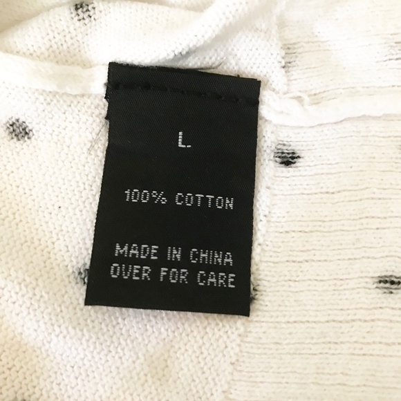 NWOT AB Studio 100% Cotton Knit Polka Dot Sweater Size L - Picture 4 of 5